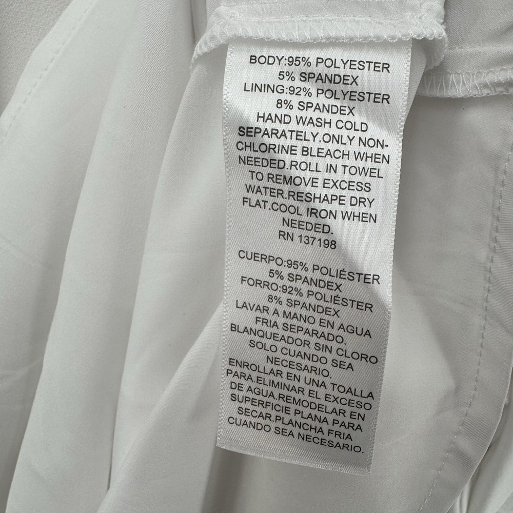 Danielle‎ Bernstein Mini Dress Womens XL White Rhinestone Bling Button Party NWT - Picture 12 of 13